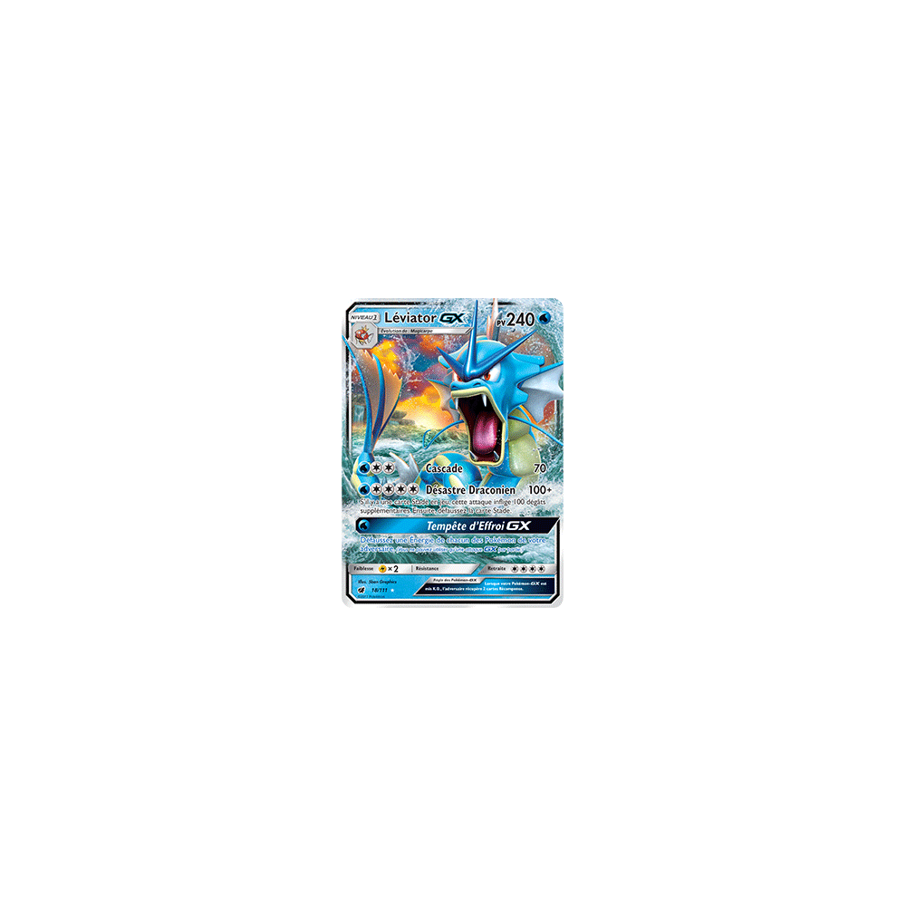 Léviator 18/111 : Joyau Holographique rare GX de l'extension Pokémon Invasion Carmin