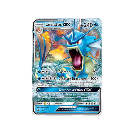 Léviator 18/111 : Joyau Holographique rare GX de l'extension Pokémon Invasion Carmin