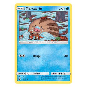 Marcacrin 19/111 : Joyau Commune de l'extension Pokémon Invasion Carmin