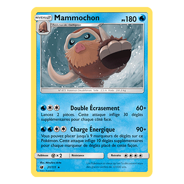Mammochon 21/111 : Joyau Rare de l'extension Pokémon Invasion Carmin