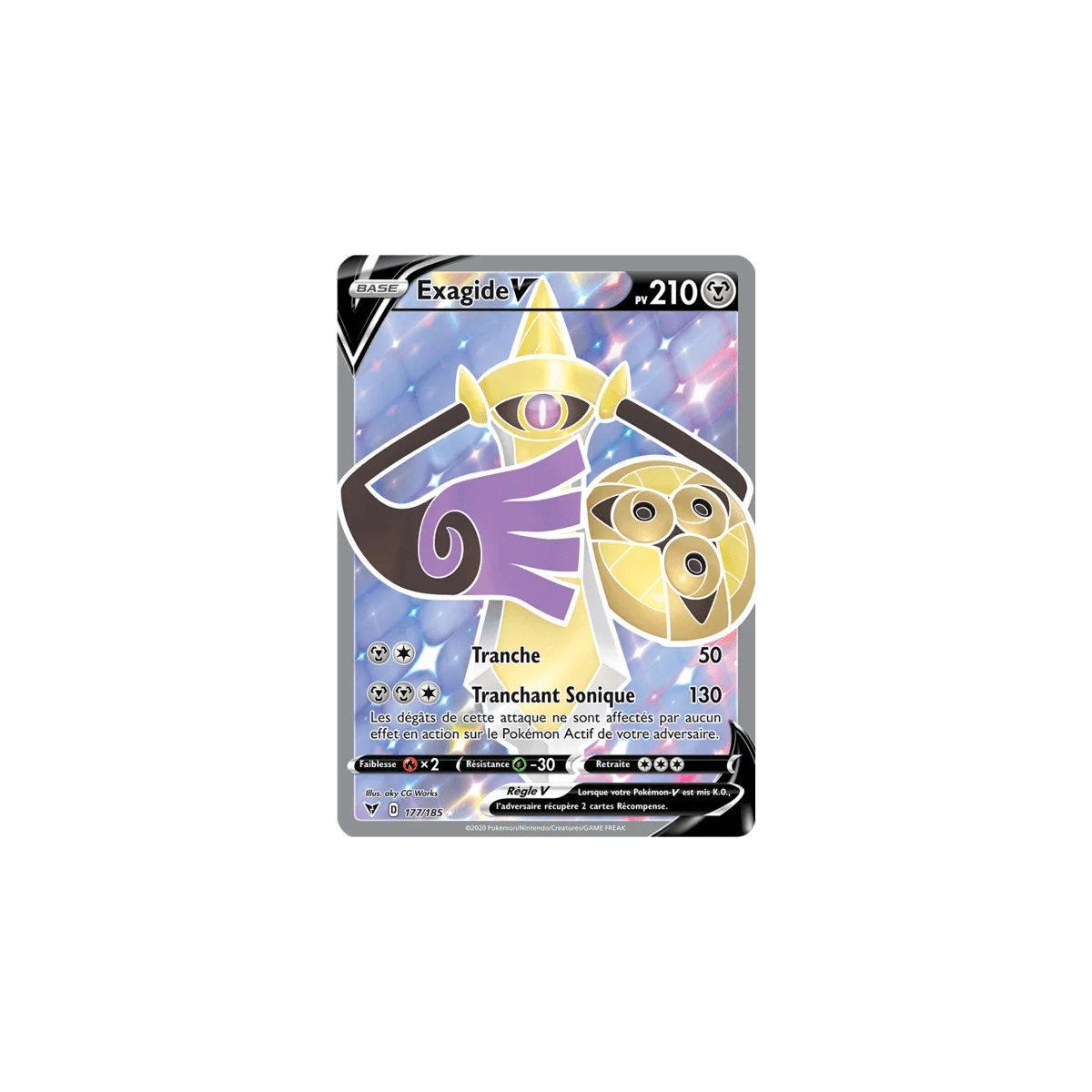 Carte Exagide - Ultra rare de Pokémon Épée et Bouclier Voltage Éclatant 177/185