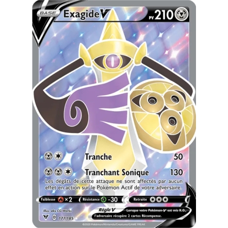 Carte Exagide - Ultra rare de Pokémon Épée et Bouclier Voltage Éclatant 177/185