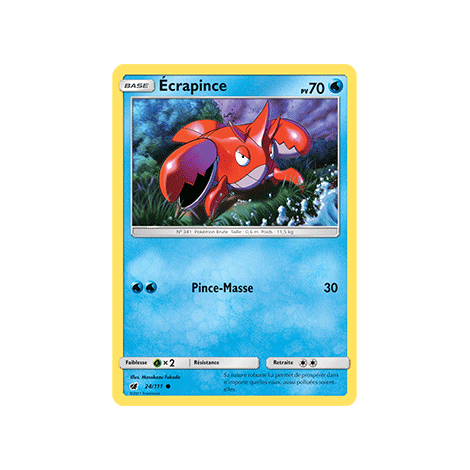 Carte Écrapince - Commune de Pokémon Invasion Carmin 24/111