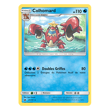 Colhomard 25/111 : Joyau Rare de l'extension Pokémon Invasion Carmin