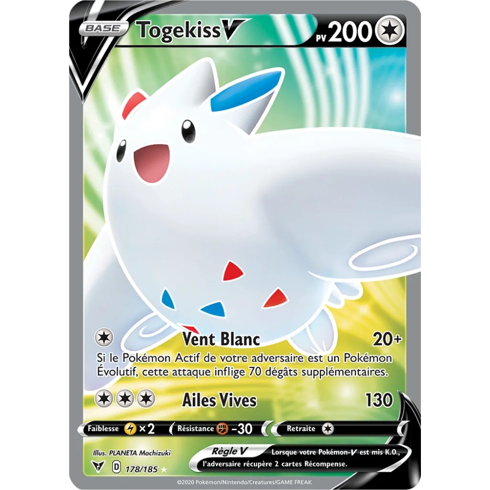 Découvrez Togekiss, carte Ultra rare de la série Épée et Bouclier Voltage Éclatant