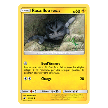Carte Racaillou d'Alola - Commune de Pokémon Invasion Carmin 32/111