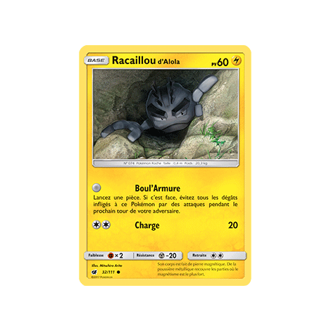 Carte Racaillou d'Alola - Commune de Pokémon Invasion Carmin 32/111