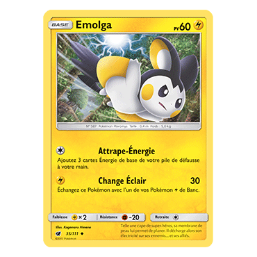 Découvrez Emolga, carte Peu commune de la série Invasion Carmin