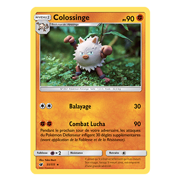Carte Colossinge - Rare de Pokémon Invasion Carmin 51/111