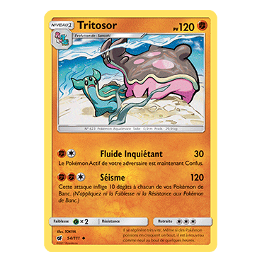 Carte Tritosor - Peu commune de Pokémon Invasion Carmin 54/111