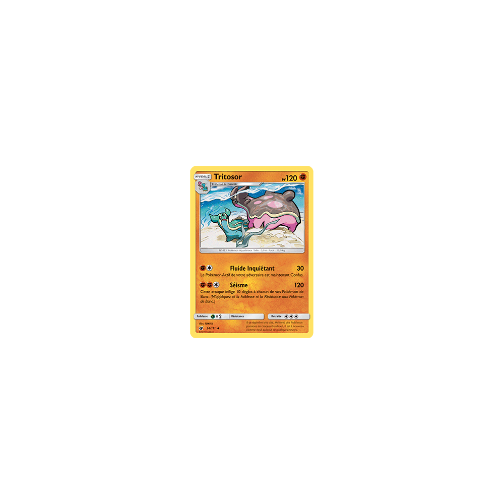 Carte Tritosor - Peu commune de Pokémon Invasion Carmin 54/111