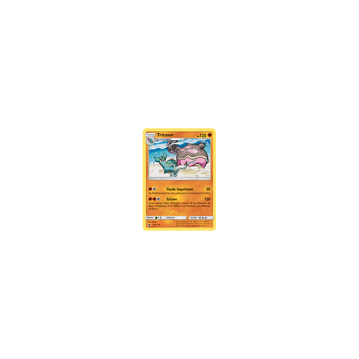 Carte Tritosor - Peu commune de Pokémon Invasion Carmin 54/111