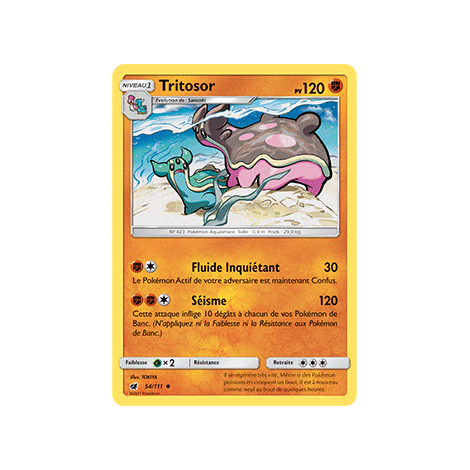 Carte Tritosor - Peu commune de Pokémon Invasion Carmin 54/111