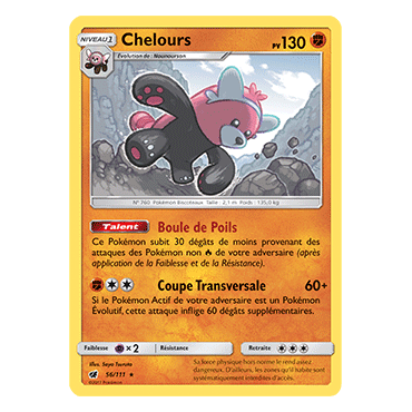 Découvrez Chelours, carte Holographique rare de la série Invasion Carmin