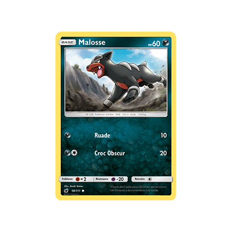 Malosse 58/111 : Joyau Commune de l'extension Pokémon Invasion Carmin