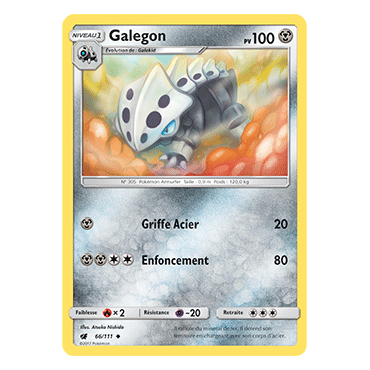 Carte Galegon - Peu commune de Pokémon Invasion Carmin 66/111