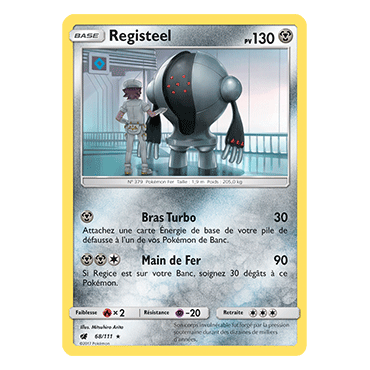 Carte Registeel - Rare de Pokémon Invasion Carmin 68/111