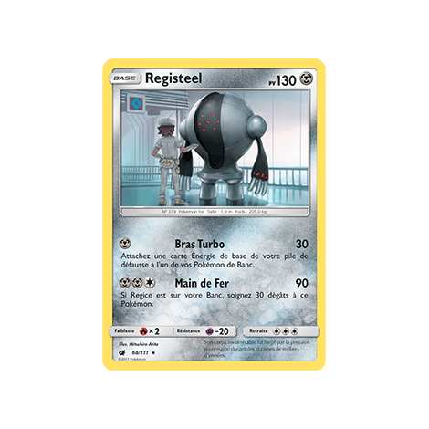 Carte Registeel - Rare de Pokémon Invasion Carmin 68/111