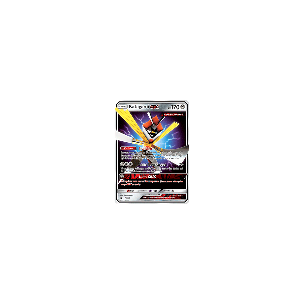 Découvrez Katagami, carte Holographique rare GX de la série Invasion Carmin