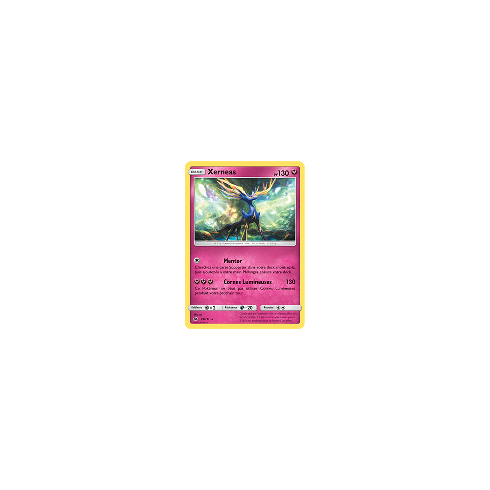 Carte Xerneas - Holographique rare de Pokémon Invasion Carmin 73/111