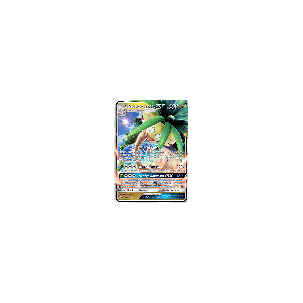 Noadkoko d'Alola 74/111 : Joyau Holographique rare GX de l'extension Pokémon Invasion Carmin