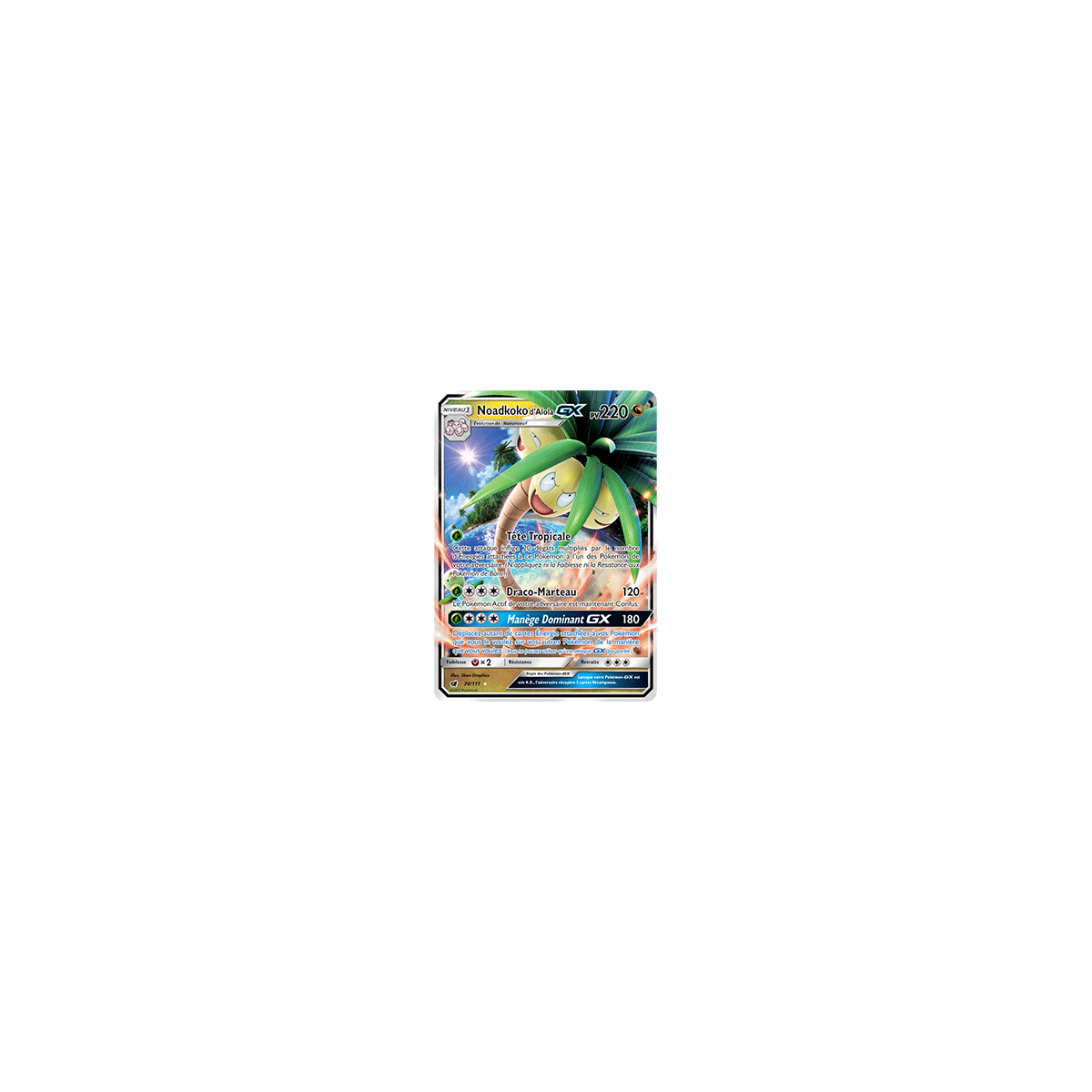 Noadkoko d'Alola 74/111 : Joyau Holographique rare GX de l'extension Pokémon Invasion Carmin