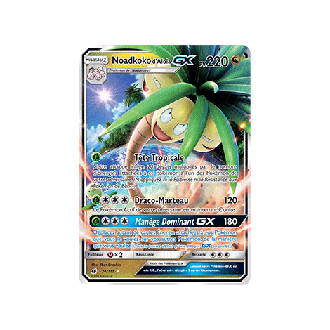 Noadkoko d'Alola 74/111 : Joyau Holographique rare GX de l'extension Pokémon Invasion Carmin