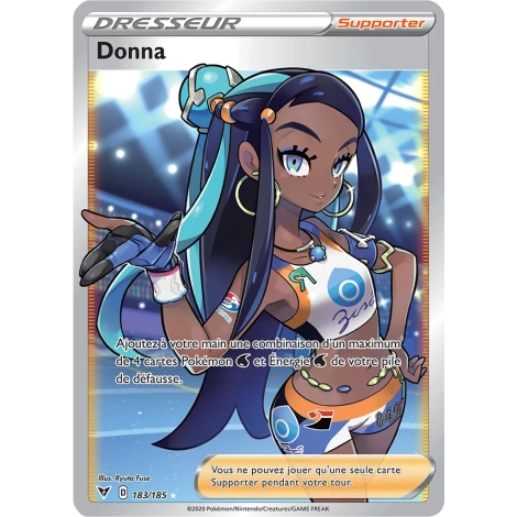 Carte Donna - Ultra rare de Pokémon Épée et Bouclier Voltage Éclatant 183/185