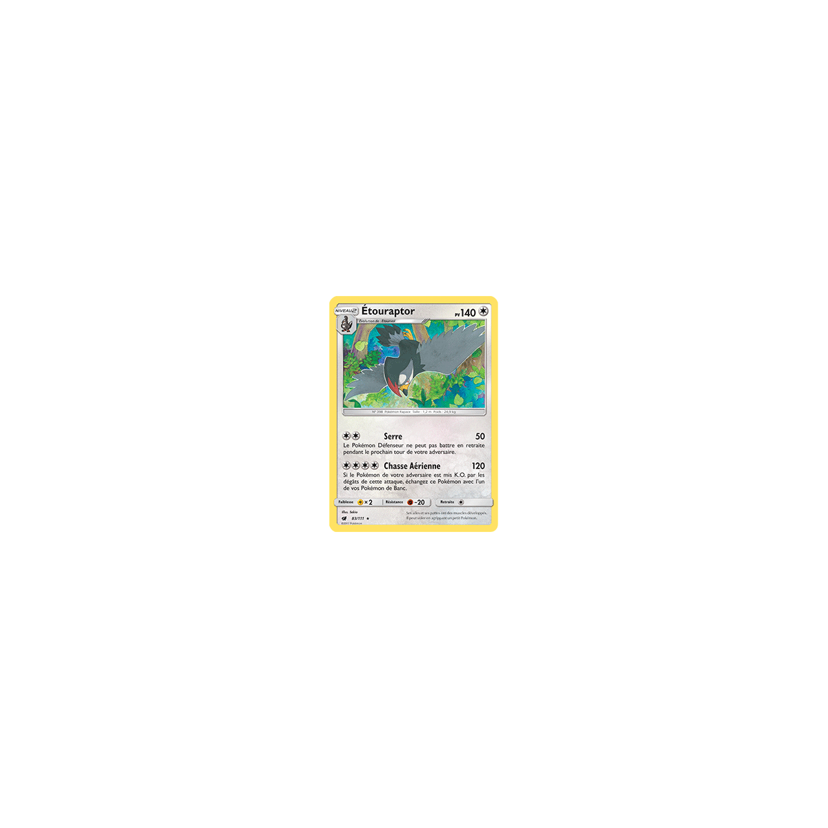 Étouraptor 83/111 : Joyau Rare de l'extension Pokémon Invasion Carmin