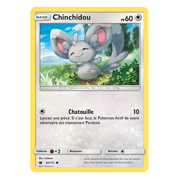 Carte Chinchidou - Commune de Pokémon Invasion Carmin 85/111