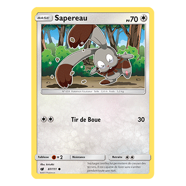 Sapereau 87/111 : Joyau Commune de l'extension Pokémon Invasion Carmin