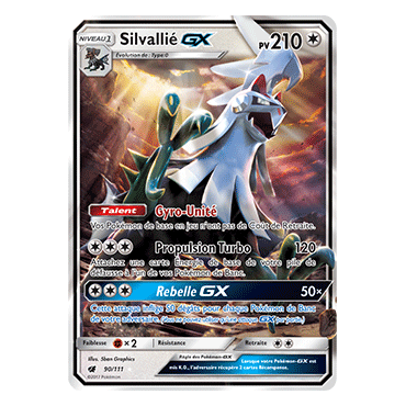 Silvallié 90/111 : Joyau Holographique rare GX de l'extension Pokémon Invasion Carmin