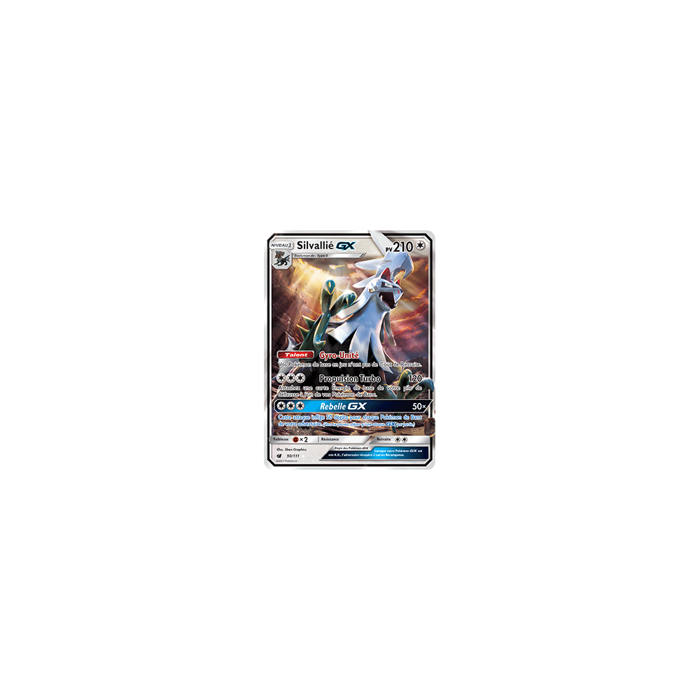 Silvallié 90/111 : Joyau Holographique rare GX de l'extension Pokémon Invasion Carmin