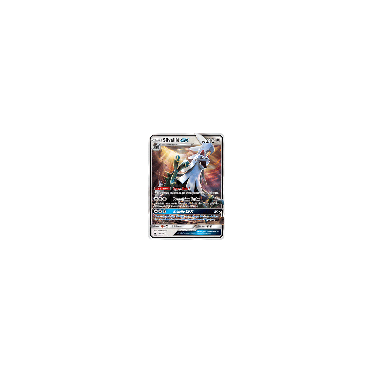 Silvallié 90/111 : Joyau Holographique rare GX de l'extension Pokémon Invasion Carmin