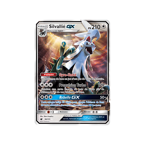 Silvallié 90/111 : Joyau Holographique rare GX de l'extension Pokémon Invasion Carmin