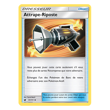 Carte Attrape-Riposte - Peu commune de Pokémon Invasion Carmin 91/111