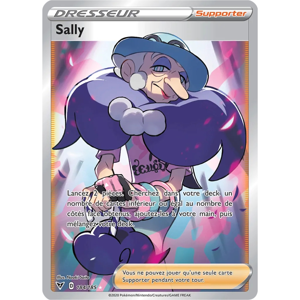 Découvrez Sally, carte Ultra rare de la série Épée et Bouclier Voltage Éclatant