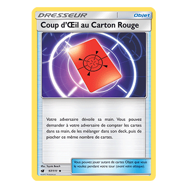 Découvrez Coup d'Œil au Carton Rouge, carte Peu commune de la série Invasion Carmin