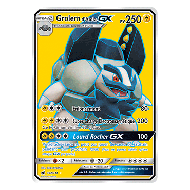 Grolem d'Alola 102/111 : Joyau Ultra rare de l'extension Pokémon Invasion Carmin