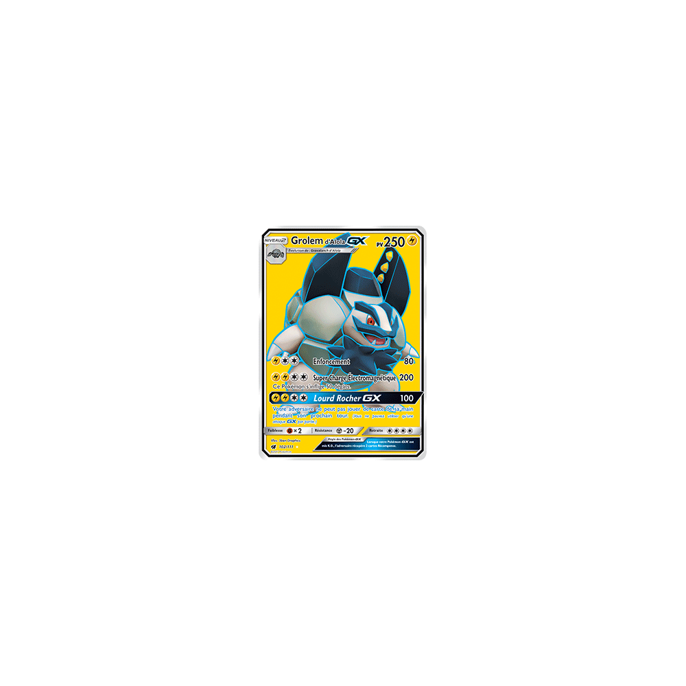 Grolem d'Alola 102/111 : Joyau Ultra rare de l'extension Pokémon Invasion Carmin