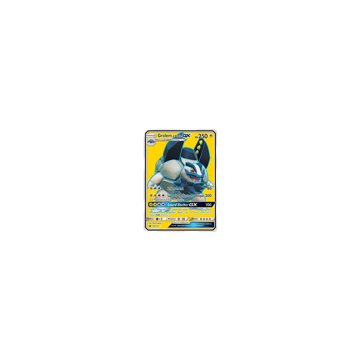 Grolem d'Alola 102/111 : Joyau Ultra rare de l'extension Pokémon Invasion Carmin