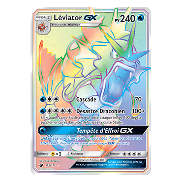 Carte Léviator - Arc-en-ciel rare de Pokémon Invasion Carmin 112/111