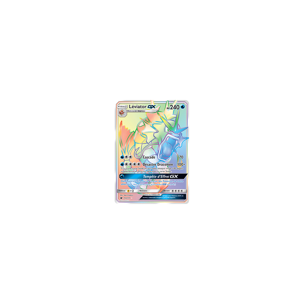 Carte Léviator - Arc-en-ciel rare de Pokémon Invasion Carmin 112/111