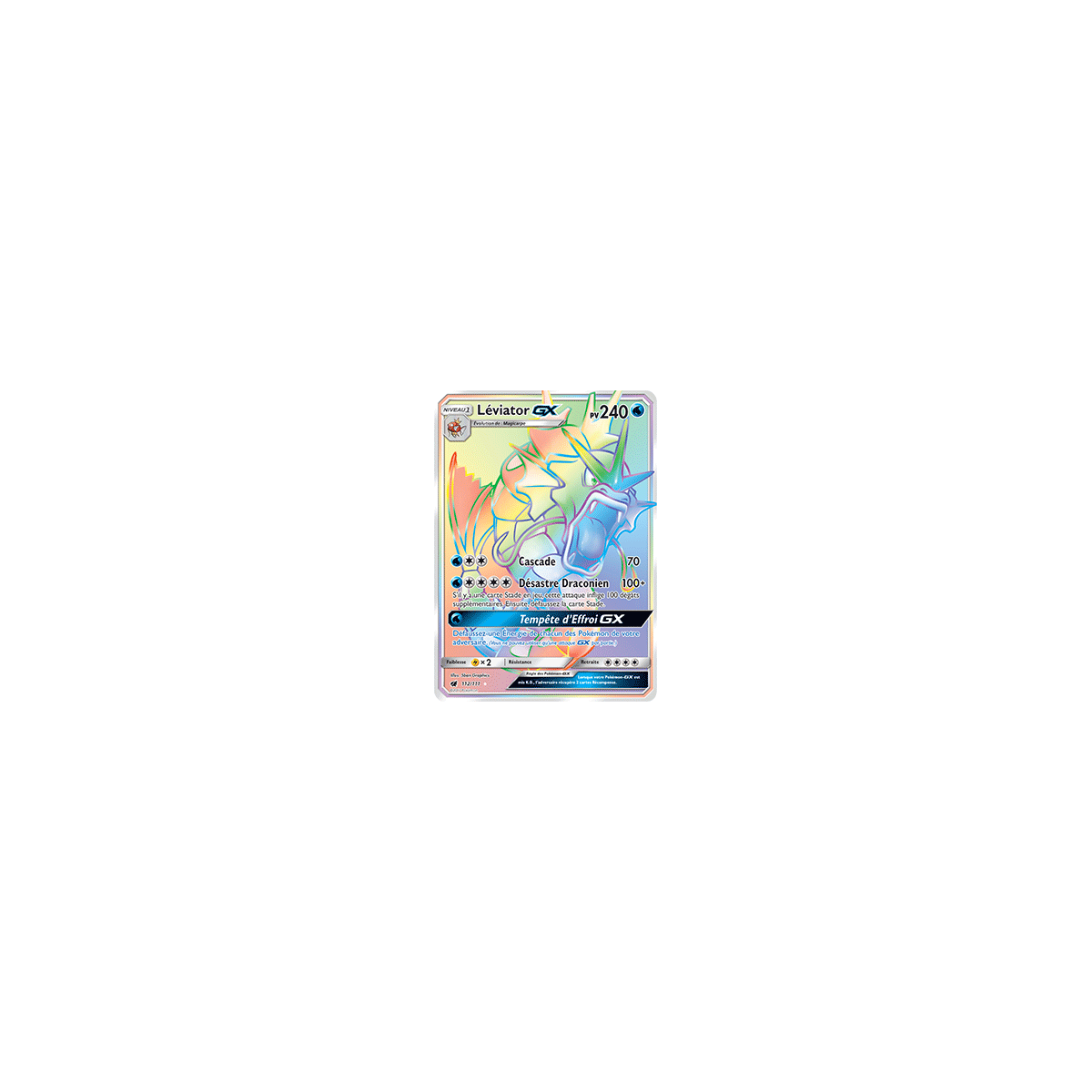 Carte Léviator - Arc-en-ciel rare de Pokémon Invasion Carmin 112/111