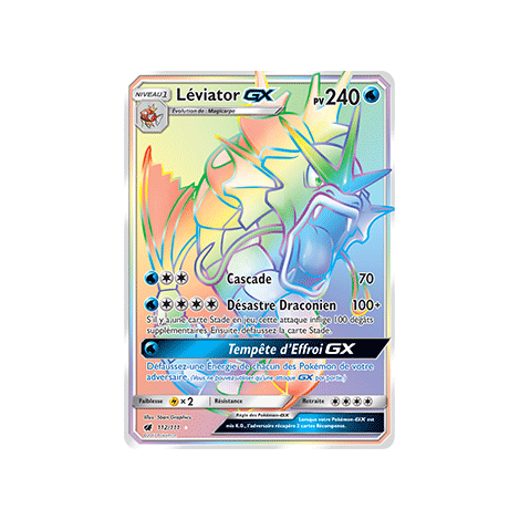 Carte Léviator - Arc-en-ciel rare de Pokémon Invasion Carmin 112/111