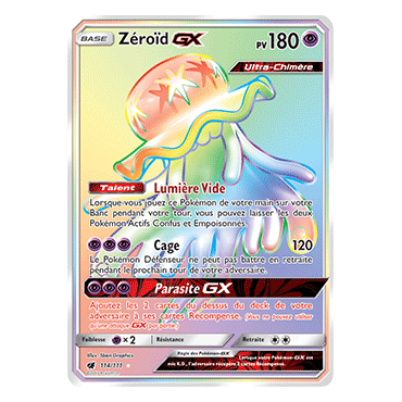 Carte Zéroïd - Arc-en-ciel rare de Pokémon Invasion Carmin 114/111