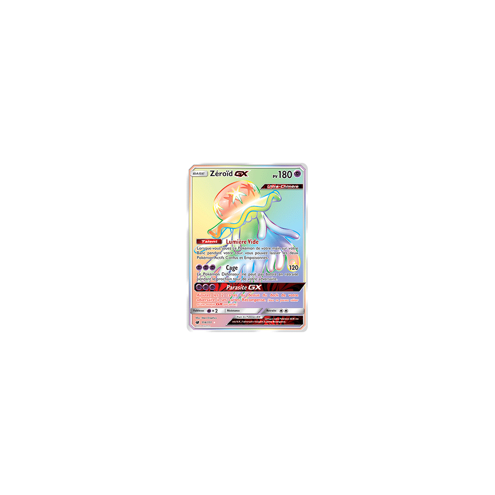 Carte Zéroïd - Arc-en-ciel rare de Pokémon Invasion Carmin 114/111