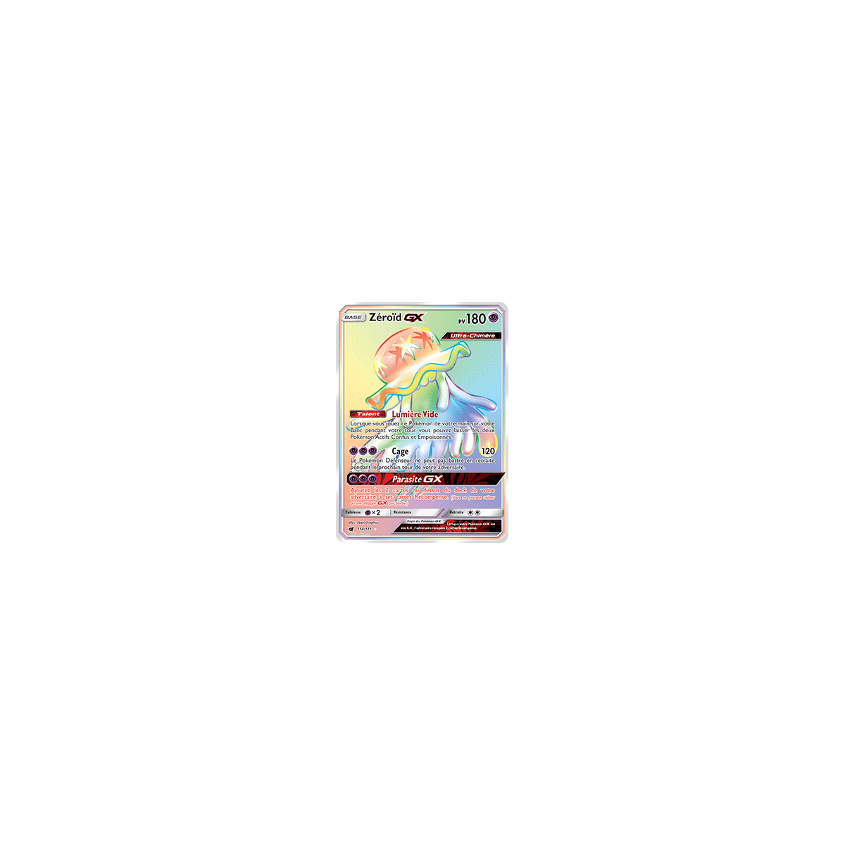 Carte Zéroïd - Arc-en-ciel rare de Pokémon Invasion Carmin 114/111