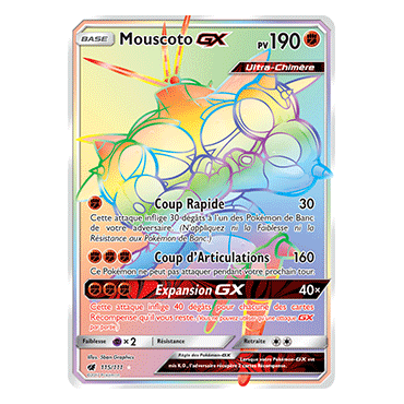 Carte Mouscoto - Arc-en-ciel rare de Pokémon Invasion Carmin 115/111