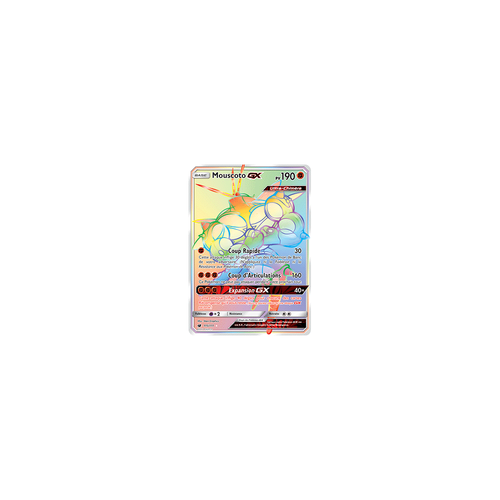 Carte Mouscoto - Arc-en-ciel rare de Pokémon Invasion Carmin 115/111